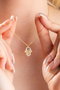 Heliophilia Silver Collar de Plata de Ley 925 con Baño de Oro y Circón